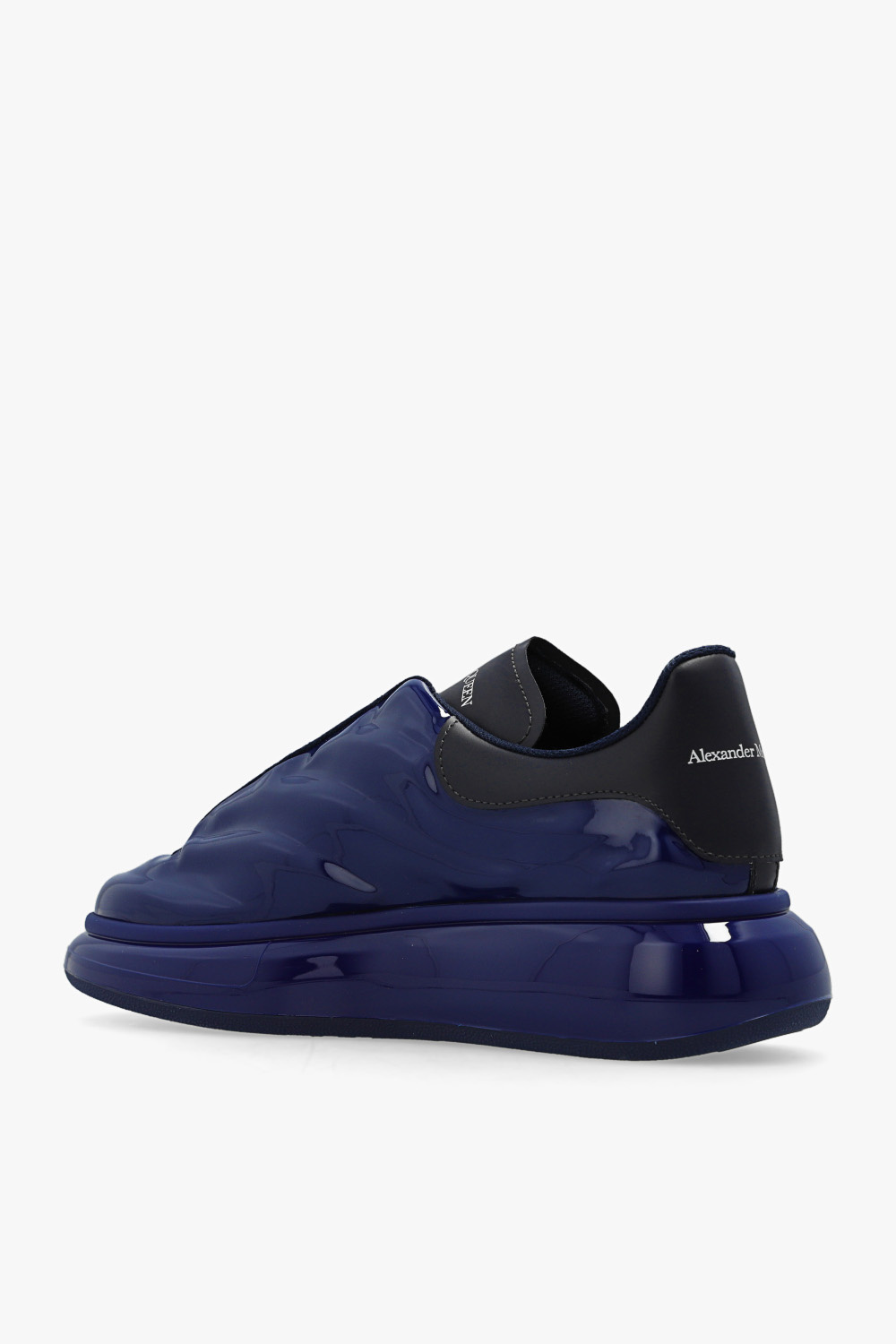 Blue Gloss Lux sneakers Alexander McQueen SchaferandweinerShops Italy Alexander McQueen single lace sleeve evening dress